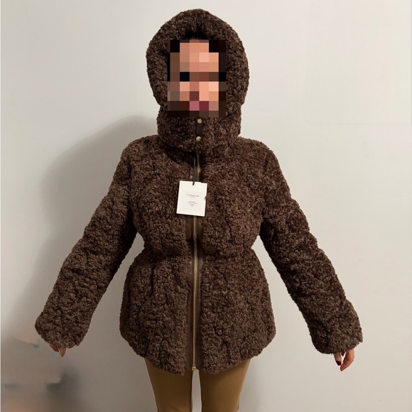 Cozy Brown Teddy Puffer Jacket
